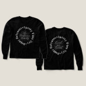 Vibes éffrayantes Nom de famille uniquement T-shir (Motif recto et verso)