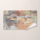 Vibes estivales rétro poussiéreuses orange, taupe, (Serviette à main)