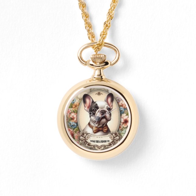  Vibes & Frenchie Stropdassen Horloge (Voorkant)