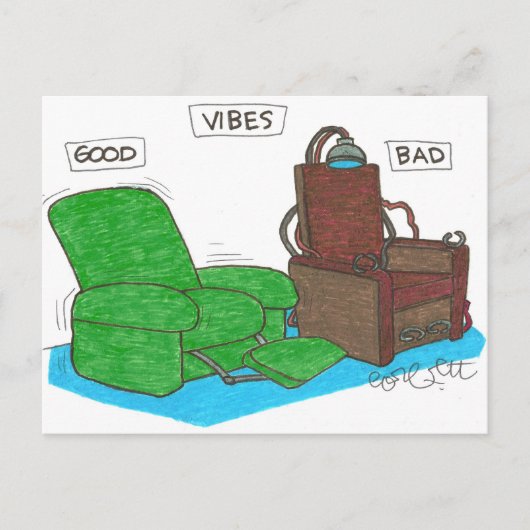 Vibes: GOED...BAD. Briefkaart (Voorkant)