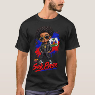 **Vibes Haïtiennes Sak Pase T-Shirt Fierté Haïti