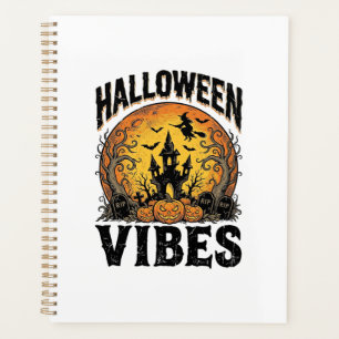 Vibes Halloween T-Shirt Vintage Lune Hantée Design