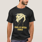 Vibes Howl-o-ween - Funny Chien Halloween T-Shirt (Devant)