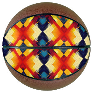 vibes in kleuren: stijlvolle geometrische vormen basketbal