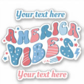 Vibes Jouw tekst, Vibes Sticker (Voorkant)