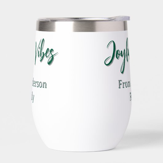 Vibes joyeux Noël vert nom de famille (Gauche)