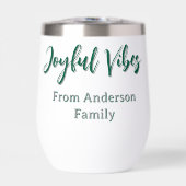 Vibes joyeux Noël vert nom de famille (Avant)