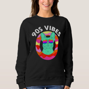 Vibes Lazy Costume Frenchie Dog mama retro hen Trui