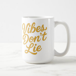 Vibes Liegen Niet – Stijlvolle Retro Script Typogr Koffiemok