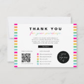 Vibes lumineuses seulement bougie Carte de remerci (Dos)