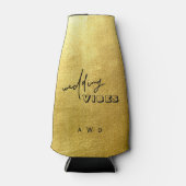 Vibes Mariage métal moderne Glacière de bouteille (Devant)