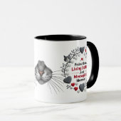 Vibes Meowgical - Vivre mieux Chat Combo Mug (11 (Devant droit)