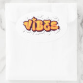 Vibes ovale sticker (Tas)