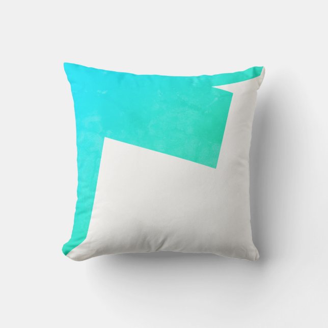 Vibes positives Abstrait Art Blue Cushion Coussin (Recto)