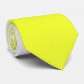 Vibes positives Blanc Jaune Cravate minimaliste (Roulé)