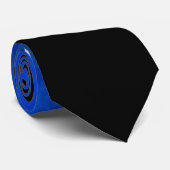 Vibes positives Bleu jaune Cravate minimaliste (Roulé)