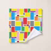 Vibes positives Couleurs joyeux Blocs d'art Abstra (Gant de toilette)