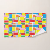 Vibes positives Couleurs joyeux Blocs d'art Abstra (Serviette à main)