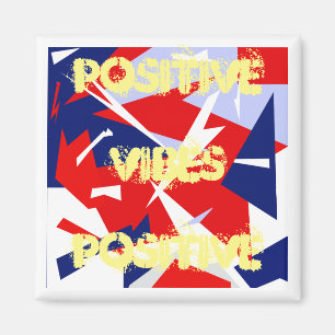 Vibes positives Magnet de couleurs Abstrait Art Pa