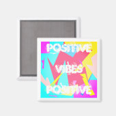 Vibes positives Magnet de couleurs Abstrait Art Pa (Recto/Verso)
