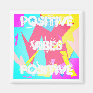 Vibes positives Magnet de couleurs Abstrait Art Pa
