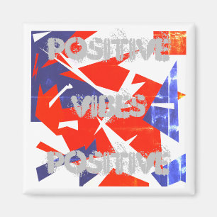 Vibes positives Magnet de couleurs Abstrait Art Pa