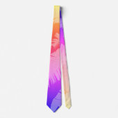 Vibes positives Pastel Colors Palm Trees Cravate (Devant)