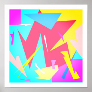 Vibes positives Pastel Colors Poster d'art Abstrai