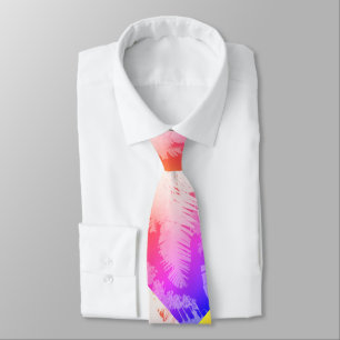 Vibes Positives Pastel Couleurs Palm Trees Cravate