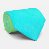 Vibes positives Turquoise Bleu Cravate d'art Abstr (Roulé)