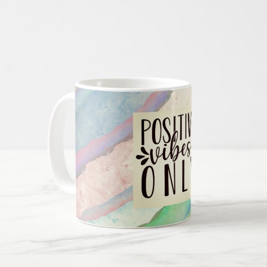 Vibes positives uniquement Mug (Devant gauche)