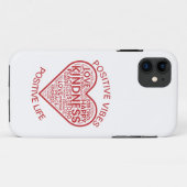 Vibes positives Vie positive iPhone 11 Coque (Dos (Horizontal))