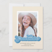 Vibes rétro (Bleu) Faire-part d'obtention d'un dip (Devant)