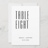 Vibes rétro minimalistes | Numéro de table Mariage (Devant)