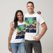 "Vibes" Retro motorfiets kustweg T-shirt (Unisex)