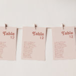 Vibes rétro simples | Graphique Numéro de table ro<br><div class="desc">Cette simple vidéo rétro | blush rose tableau de numéro graphique est parfait pour votre classique vintage tonalités de terre mariage. L'aménagement comprend une police boho rustique hippie minimaliste. La palette neutre de couleurs du désert du sud-ouest et le lettrage bohème terreux du milieu du siècle se combinent pour un...</div>