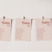 Vibes rétro simples | Graphique Numéro de table ro