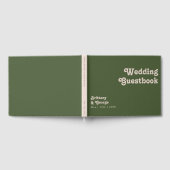 Vibes rétro simples | Livre d'or du Mariage vert (Complet)