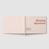 Vibes rétro simples | Livre d'or Mariage rose (Complet)