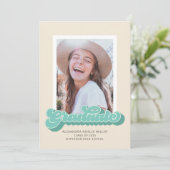 Vibes rétro (Vert) Faire-part d'obtention d'un dip (Debout devant)