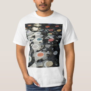 Vibes: Retro Vinyl Record Collectie Mannen T-shirt