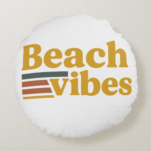 Vibes Rond Kussen (Achterkant)