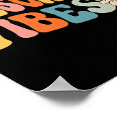 Vibes Schattige Retro terug naar school Poster (Hoek)