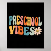 Vibes Schattige Retro terug naar school Poster (Voorkant)