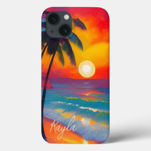 Vibes Sunset Beach Personnalisées iPhone / coque i