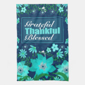 Vibes tropicales Bleu Turquoise Serviettes de cuis (Vertical)