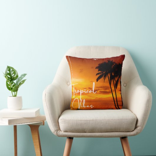 Vibes tropicales Coussin double face (Chaise)