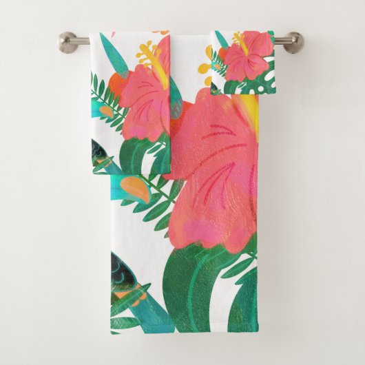 Vibes Tropicales Feuilles Florales Été Chic (En situation)