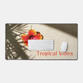 Vibes tropicales Hibiscus sur sable personnalisabl (Clavier et souris)