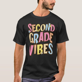 Vibes van de tweede klas terug naar de tweede klas t-shirt